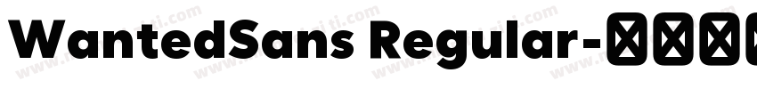 WantedSans Regular字体转换